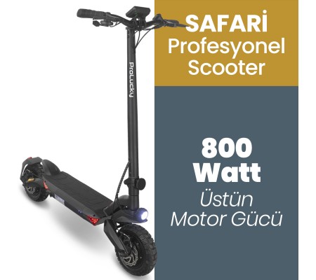 ( YENİ! ) ProLucky PROFESYONEL Safari Scooter! ( 800 Watt Üstün Motor Gücü, 3 Farklı Sürüş Modu, Çift Süspansiyon, Özel Dizayn Led Ekran! )